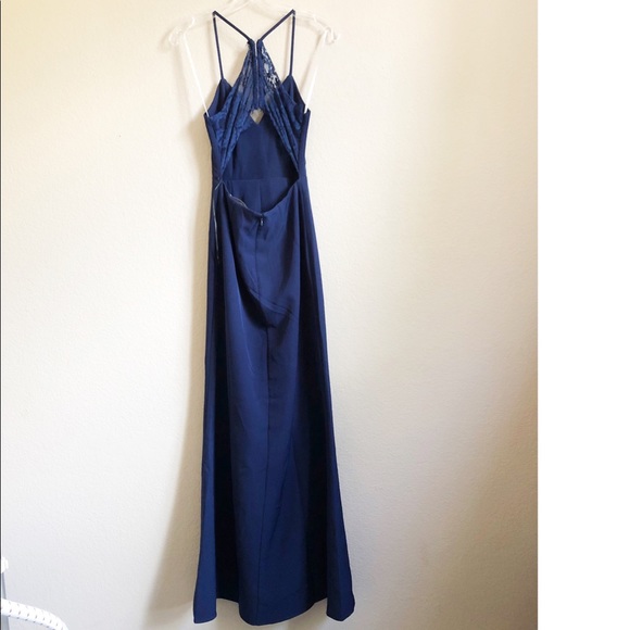 NEW Lovers+Friends Helena Gown Lace Blue 0 - Picture 6 of 9